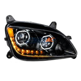 Black 10 LED Headlight For Peterbilt 587 (2010-2016) & 579 (2012-2021) - Passenger Side - United Pacific 35748