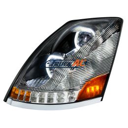20359833, 20496653, 82329590 Chrome 10 LED Headlight For 2003-2017 Volvo VN/VNL - Driver Side - United Pacific 35749