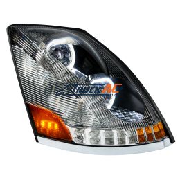 20359834, 20496654, 82329592 Chrome 10 LED Headlight For 2003-2017 Volvo VN/VNL - Passenger Side - United Pacific 35750