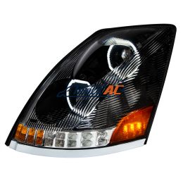 20359833, 20496653, 2081707, 20835984, 82329124, 82329590, 949000 Black 10 LED Headlight For 2003-2017 Volvo VN/VNL - Driver Side - United Pacific 35751
