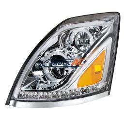 20359833, 20496653, 2081707, 20835984, 82329124, 82329590, 949000 Chrome LED Headlight for 2003-2017 Volvo VN/VNL - Driver - United Pacific 35753