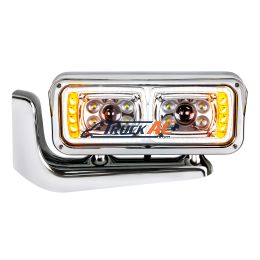 10 High Power LED "Chrome" Projection Headlight Assembly With Mounting Arm - Driver Side - United Pacific 35775