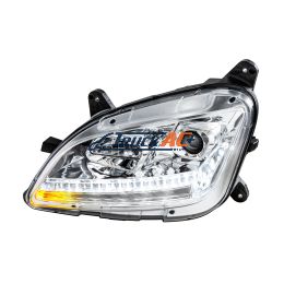 Chrome Projection Headlight With LED Sequential Turn and DRL For 2012-2021 Peterbilt 579- Driver - United Pacific 35779
