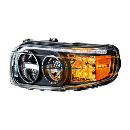 Blackout LED Headlight With LED Turn & Position Light Bar For 2008-2023 Peterbilt 389- Driver - United Pacific 35796
