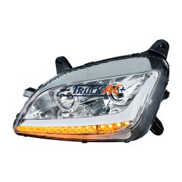 Chrome Projection Headlight With LED Position Light & Signal For 2012-2021 Peterbilt 579- Driver - United Pacific 35812