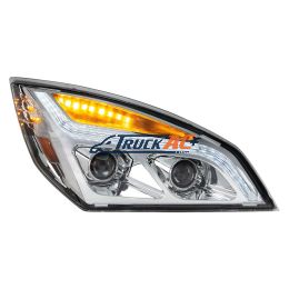 A66-01405-003, A66-01512-003 Chrome LED Projection Headlight With LED Position Light For 2018-2024 Freightliner Cascadia - Passenger - United Pacific 35820