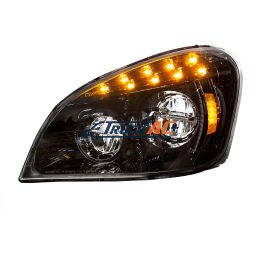 A06-51907-006 Black LED Headlight For 2008-2017 Freightliner Cascadia - Driver - United Pacific 35833