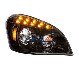 A06-51907-007 Black LED Headlight For 2008-2017 Freightliner Cascadia - Passenger - United Pacific 35834