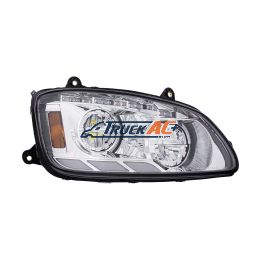 Chrome LED Headlight With Sequential Turn Signal & Position Light Bars For 2008-17 Kenworth T660 - Passenger - United Pacific 35880