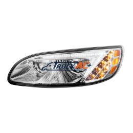 Chrome LED Headlight For Peterbilt 386 (2005-2015) & 387 (1999-2010) - Driver - United Pacific 35883