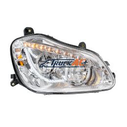 P54-6164-100R High Power 45 LED Chrome Headlight With Sequential Turn Signal For 2013-2021 Kenworth T680-Passenger - United Pacific 35890