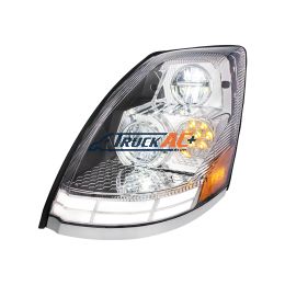 20359833, 20496653, 82329590 Chrome LED Headlight With Dual Color LED Light Bars For 2003-2017 Volvo VN/VNL - Driver - United Pacific 35893