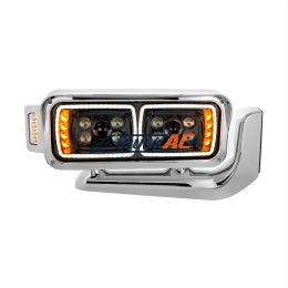 10 High Power LED "Blackout" Projection Headlight Assembly W/Mounting Arm & Turn Signal Side Pod - Passenger Side - United Pacific 35900