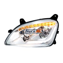 Chrome LED Headlight W/Sequential LED Turn Signal For Peterbilt 579 (2012-21) & 587 (2010-16) - Driver - United Pacific 35915