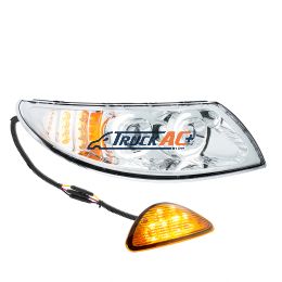 3574388C91 Chrome LED Projector Headlight With Rear Facing Turn Signal For International Durastar 2002-2018 - Passenger - United Pacific 35990