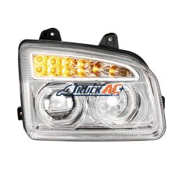 Chrome 11 LED Headlight For 2015-2024 Kenworth T880-Passenger - United Pacific 32861