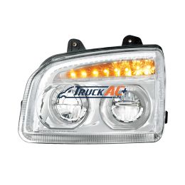 High Power LED Chrome Headlight With LED Turn Signal & Light Bar For 2015-2025 Kenworth T880-Driver - United Pacific 32864