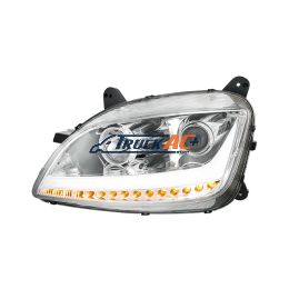 Chrome Projection Headlight With LED Position Light & Sequential Signal For 2012-2021 Peterbilt 579- Driver - United Pacific 32924