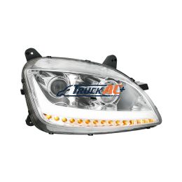 Chrome Projection Headlight With LED Position Light & Sequential Signal For 2012-2021 Peterbilt 579- Passenger - United Pacific 32925