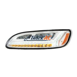 Chrome 6 LED Headlight For Peterbilt 386 (2006-2016) & 387 (2000-2011)- Driver - United Pacific 32928