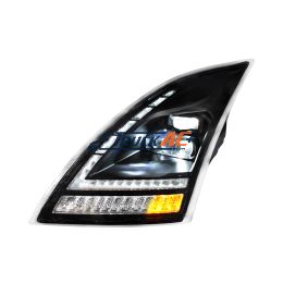 Blackout Full LED Headlight With Switchable Sequential Turn Signal. 2018-2024 Volvo VNL-Driver - United Pacific 32938