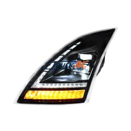 Blackout Full LED Headlight With LED Turn Signal and DRL For 2018-2024 Volvo VNL-Driver - United Pacific 32942