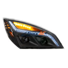 A66-01405-003, A66-01512-003 Black LED Projection Headlight With LED Position Light For 2018-2024 Freightliner Cascadia- Passenger - United Pacific 35822
