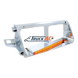 14 LED Headlight Bezel For 1989-2009 Freightliner FLD - Passenger - Amber LED/Amber Lens - United Pacific 32366