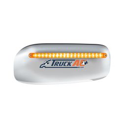 19 LED Rear Headlight Housing Cover For 2008-2023 Peterbilt 389 (Passenger)-Amber LED/Lens - United Pacific 32857