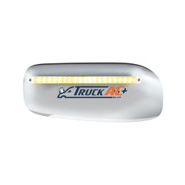 19 LED Rear Headlight Housing Cover For 2008-2023 Peterbilt 389 (Driver)-Amber LED/Clear Lens - United Pacific 32858
