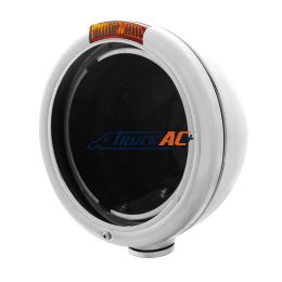 Stainless Steel "Classic" Headlight No Bulb & Turn Signal Light - Amber Lens - United Pacific 30370