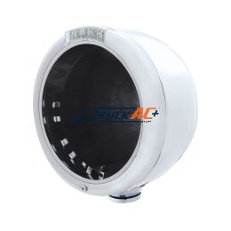 Stainless Steel Classic Half Moon Headlight No Bulb With LED Turn Signal - Clear Lens - United Pacific 31717