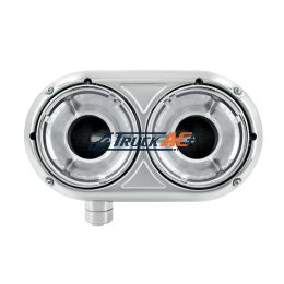 304 Stainless Dual Headlight Housing With Inner Lamp Bucket For Peterbilt 359 - Driver - United Pacific 32190