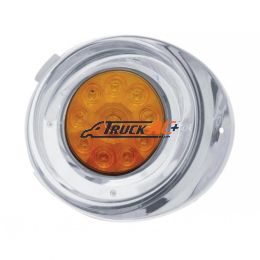 10 LED Freightliner Daytime Running Light Conversion Kit With Visor (Passenger) - Amber LED/Amber Lens - United Pacific 37410