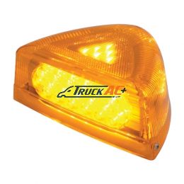 37 LED Turn Signal Light With Chrome Base For 1987-2007 Peterbilt 379/378/357- Amber LED/Amber Lens - United Pacific 39436