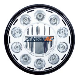 ULTRALIT - 11 High Power LED 7" Crystal Headlight - Chrome - United Pacific 31355