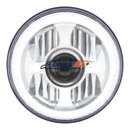ULTRALIT - High Power LED 7" Projection Headlight With Dual Color LED Position Halo Ring - United Pacific 31496