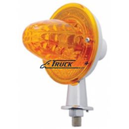 1-1/8" Arm Crystal Crystal Honda Light With Single Contact - Amber Lens - United Pacific 33425