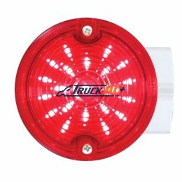 21 LED 3-1/4" Dual Function Signal Light For Harley Motorcycle With Housing - Red LED/Red Lens - United Pacific 31219