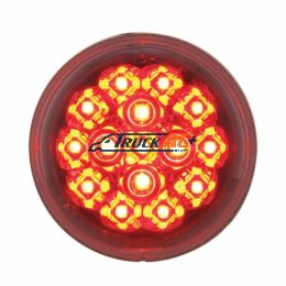 15 LED 2-3/8" Dual Function Signal Light For Harley Motorcycle - Red LED/Clear Lens - United Pacific 36776