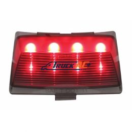 8 LED Fender Tip Light For Harley Motorcycle- Red LED/Smoke Lens - United Pacific 37094