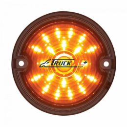 21 LED 3-1/4" Dual Function Signal Light For Harley Motorcycle With 1157 Plug - Amber LED/Smoke Lens - United Pacific 37097