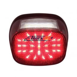 29 LED Tail Light For Harley Motorcycle With 4 LED License Light - Red LED/Smoked Lens - United Pacific 37099