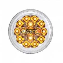 15 LED 2-3/8" Turn Signal Light For Motorcycle- Amber LED/Clear Lens - United Pacific 37118