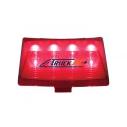 8 LED Fender Tip Light For Harley Motorcycle- Red LED/Red Lens - United Pacific 37204B