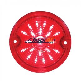 21 LED 3-1/4" Dual Function Signal Light For Harley Motorcycle With 1157 Plug - Red LED/Red Lens - United Pacific 37575
