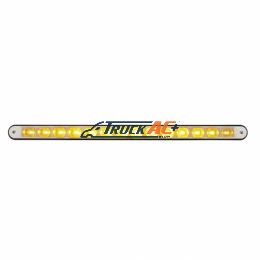 14 LED 12" Light Bar With Black Housing - Amber LED/Clear Lens - United Pacific 36486