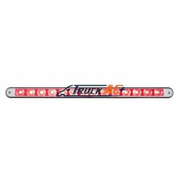 14 LED 12" Light Bar With Black Housing - Red LED/Clear Lens - United Pacific 36487