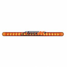 19 LED 12" Reflector Light Bar With Black Housing - Amber LED/Amber Lens - United Pacific 36488