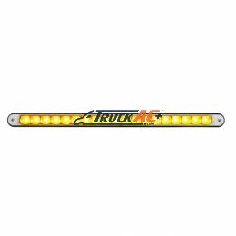 19 LED 12" Reflector Light Bar With Black Housing - Amber LED/Clear Lens - United Pacific 36490